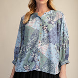 Patchwork Floral Printed Blouse PREORDER