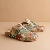 The Toni Studded Buckle Clog - Floral Tapestry - LAST ONES FINAL SALE