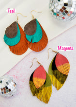Load image into Gallery viewer, Jackie Leather Earrings - Final Sale

