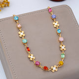 All The Luck Clover Gemstone Necklace