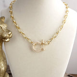 Zara Shackle Chain Toggle Necklace - 2 Styles