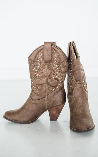 Houston Western Boots in Taupe