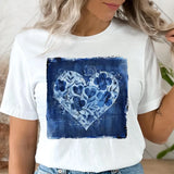 Faux Denim Heart Tee