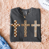 Three Crosses of Grace Tee (FAUX PAINTED)