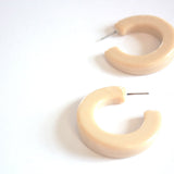 marbled ivory hoops