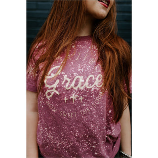 Amazing Grace Bleached Purple Tee - PREORDER