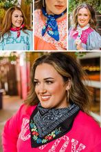 Load image into Gallery viewer, Embroidered Bandanas - 4 Colors - FINAL SALE
