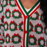 PREORDER- Ribbon Wreath Knit Cardigan