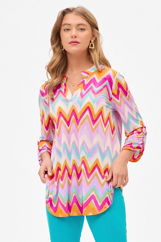 Chevron Charm Lizzy Top  - PREORDER