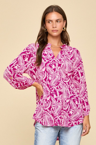 Paisley Print Lizzy Top