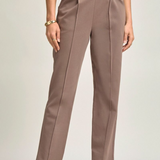Chic Solid Everywhere Pants - Fall - Dark Mocha - LAST ONES FINAL SALE