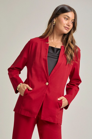 Forever Chic Blazer - Red - FINAL SALE