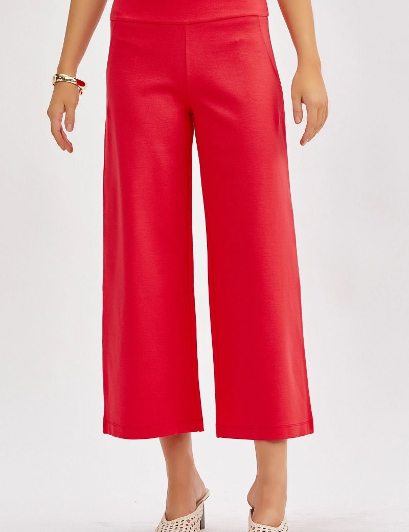 Chic Solid Spring Wide Cropped Pants* FINAL SALE *