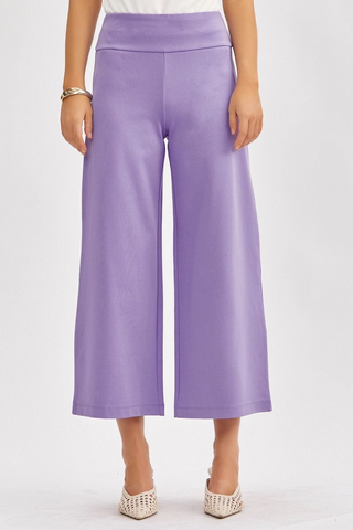 Chic Solid Spring Wide Cropped Pants  - PREORDER