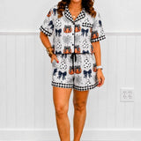 Short PJ Set - Pumpkin Bow - Preorder