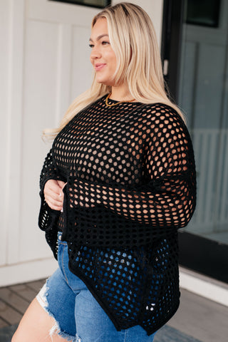 Ask Anyway Fishnet Sweater - MONDAY MAGIC