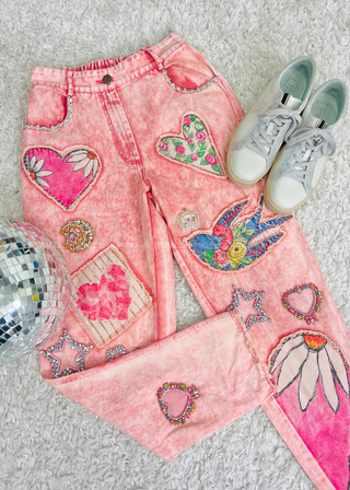 Pink Sparkle Jeans