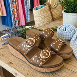 Told You So Wedges by Corkys - Cognac Distressed