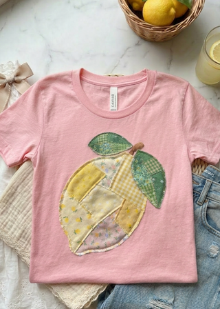 FAUX Patchwork Lemon Tee