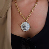 Two Toned Coin Necklace by Chan Sutt - PREORDER