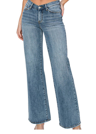 Delilah Dipped V Wide Leg Jeans - Preorder