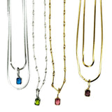Interchangeable Glass Charm Party - Necklace & Earrings
