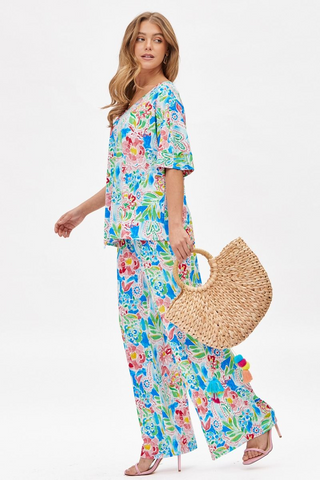 Garden Party Chic Top & Pants Set  - PREORDER