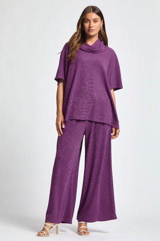 Dear Scarlett Villa Top And Pants Set - Regalia Purple