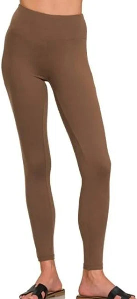 DB - Soft Solid Leggings - Brown