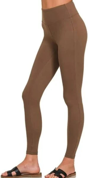DB - Soft Solid Leggings - Brown