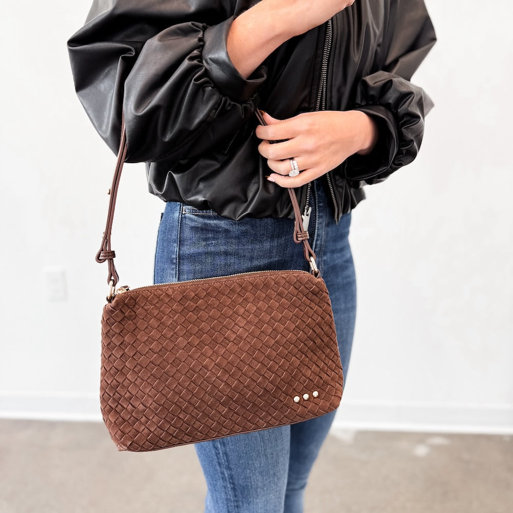 Suede Harper Hobo Shoulder Bag-Crossbody Bag-Pretty Simple