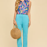 Meadow Blooms Sleeveless Top - Royal Multi PREORDER