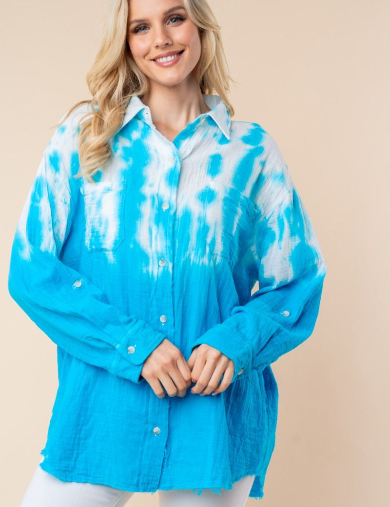 White Birch Dip Dye Shacket - 2 colors - LAST ONES FINAL SALE