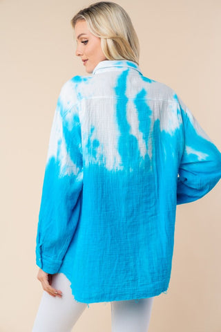 White Birch Dip Dye Shacket - 2 colors - LAST ONE FINAL SALE