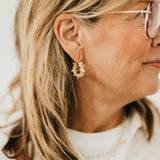 Textured Pearl Huggie Hoops - WATERPROOF-Earrings-Pretty Simple