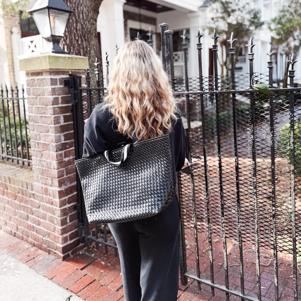 Woven Tiffany Organizer Tote Bag-Tote Bag-Pretty Simple