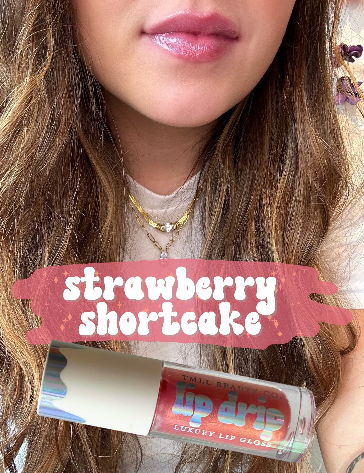 TMLL Lip Drip Luxury Gloss-250 - TMLL Beauty Co - Makeup-TMLL Beauty Co-Strawberry Shortcake-[option4]-[option5]-[option6]-Leather & Lace Boutique Shop