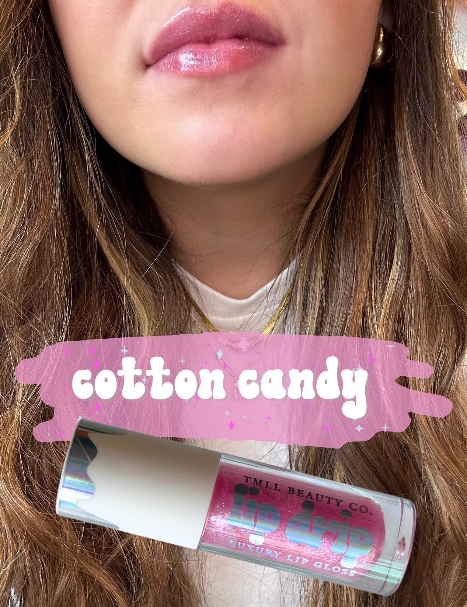 TMLL Lip Drip Luxury Gloss-250 - TMLL Beauty Co - Makeup-TMLL Beauty Co-Cotton Candy-[option4]-[option5]-[option6]-Leather & Lace Boutique Shop