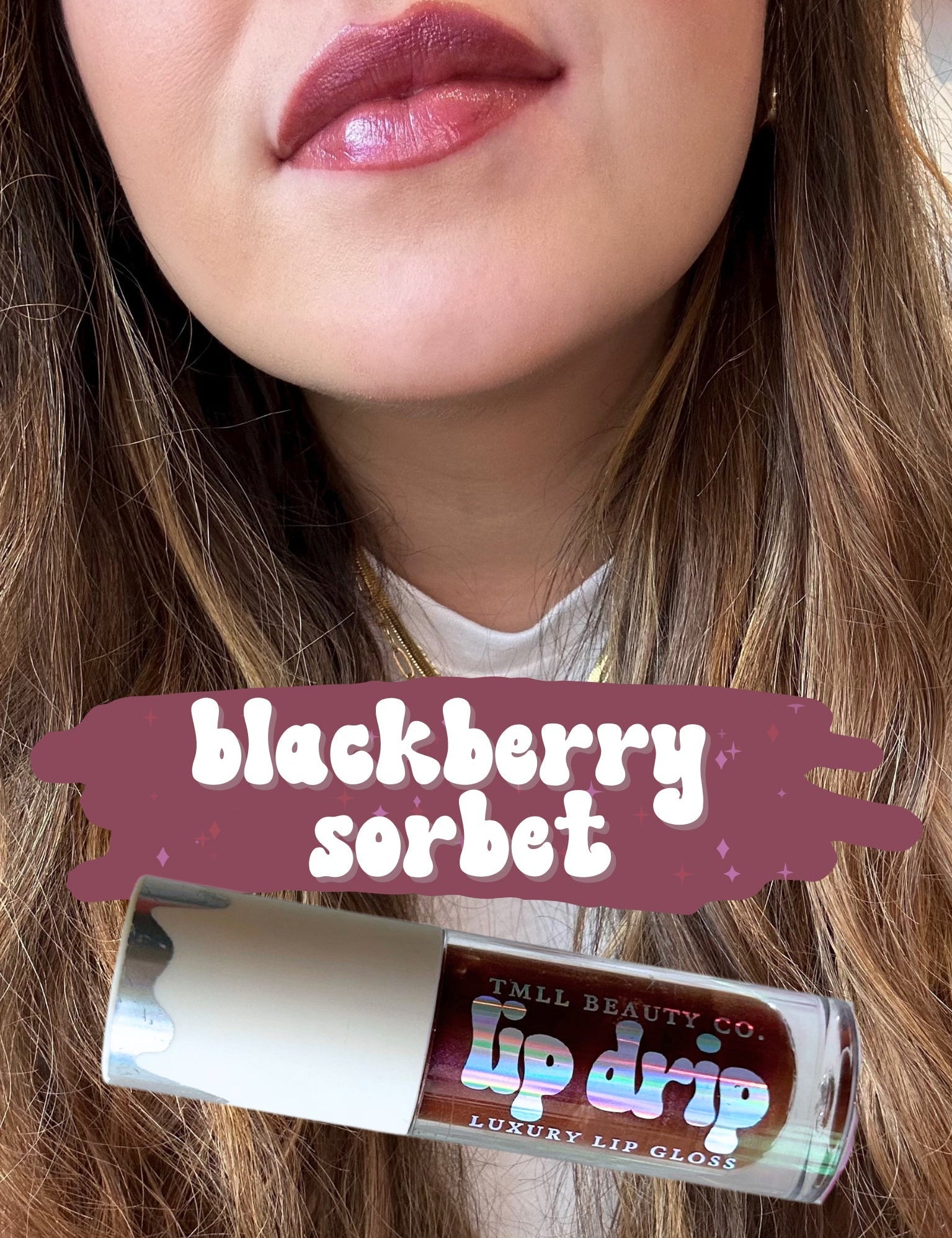 TMLL Lip Drip Luxury Gloss-250 - TMLL Beauty Co - Makeup-TMLL Beauty Co-Blackberry Sorbet-[option4]-[option5]-[option6]-Leather & Lace Boutique Shop