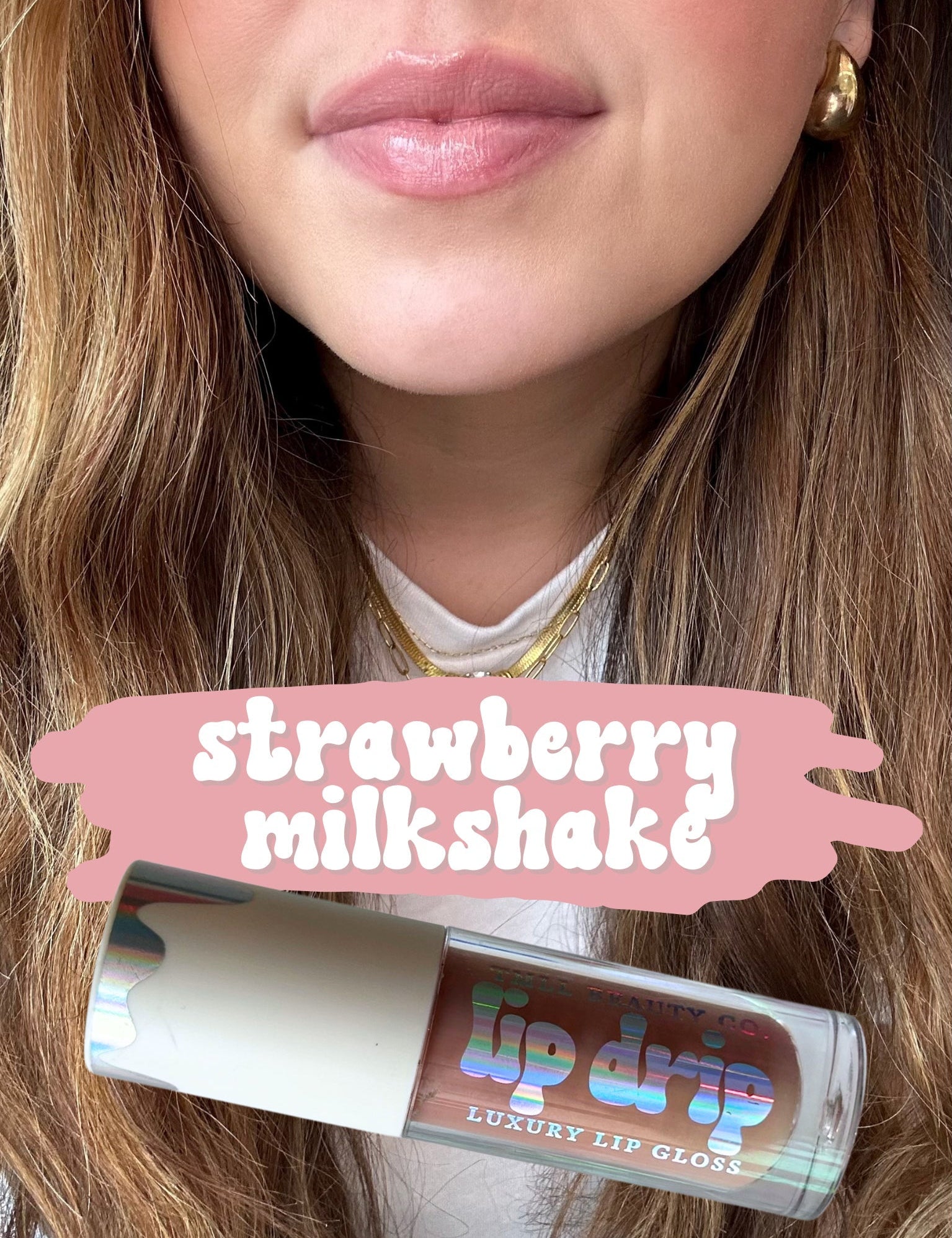TMLL Lip Drip Luxury Gloss-250 - TMLL Beauty Co - Makeup-TMLL Beauty Co-Strawberry Milkshake-[option4]-[option5]-[option6]-Leather & Lace Boutique Shop