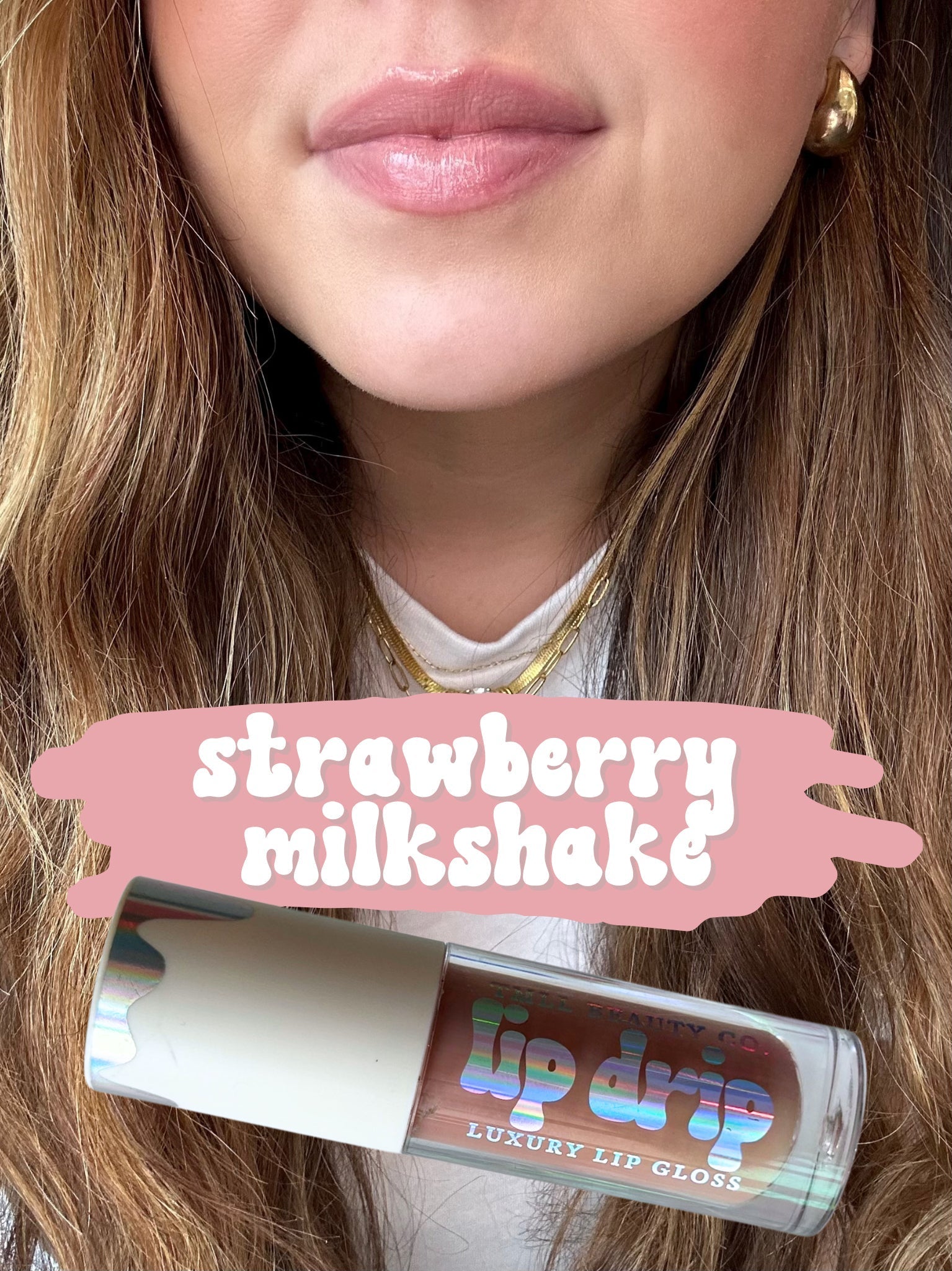 TMLL Lip Drip Luxury Gloss-250 - TMLL Beauty Co - Makeup-TMLL Beauty Co-Strawberry Milkshake-[option4]-[option5]-[option6]-Leather & Lace Boutique Shop