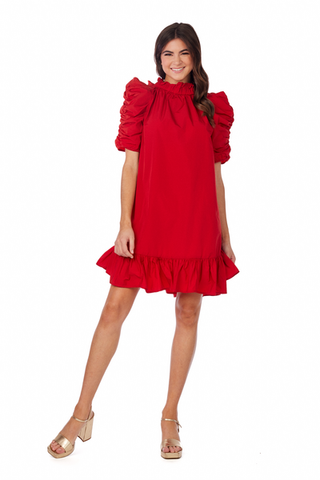 Roosevelt Party Dress by Mudpie- Red