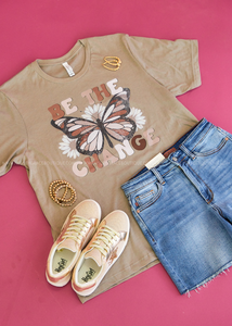 Be The Change Butterfly Graphic Tee