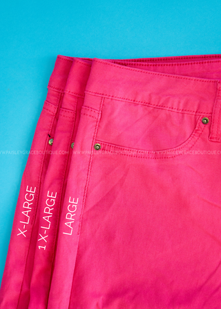 Hayley Hyperstretch Crop Pants - Hot Pink - LAST ONES FINAL SALE