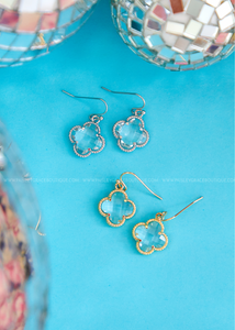 Lia Crystal Clover Earrings - 2 colors