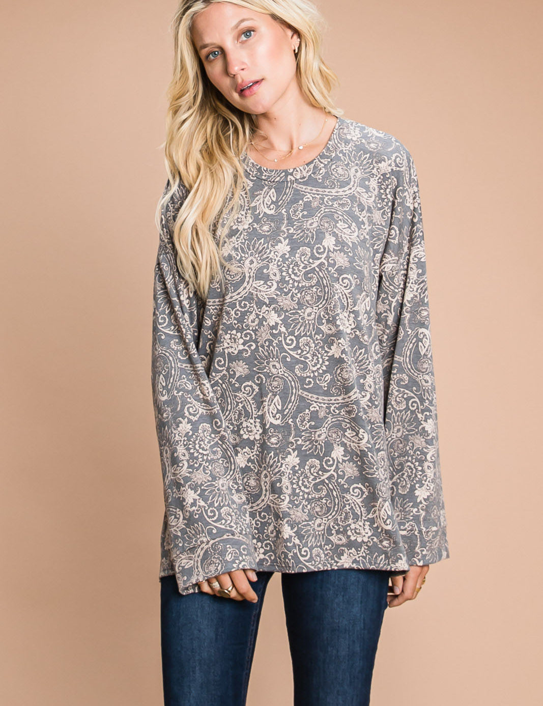 Painted Paisley Top - 2 Colors - LAST ONES FINAL SALE