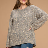 Painted Paisley Top - 2 Colors - LAST ONES FINAL SALE