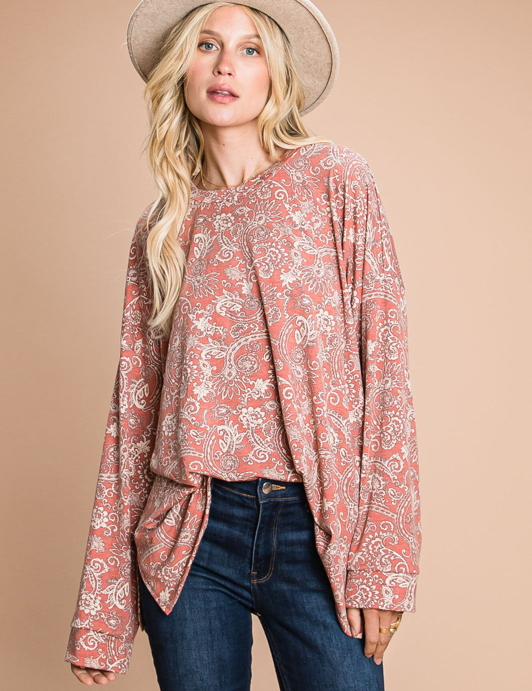 Painted Paisley Top - 2 Colors - LAST ONES FINAL SALE