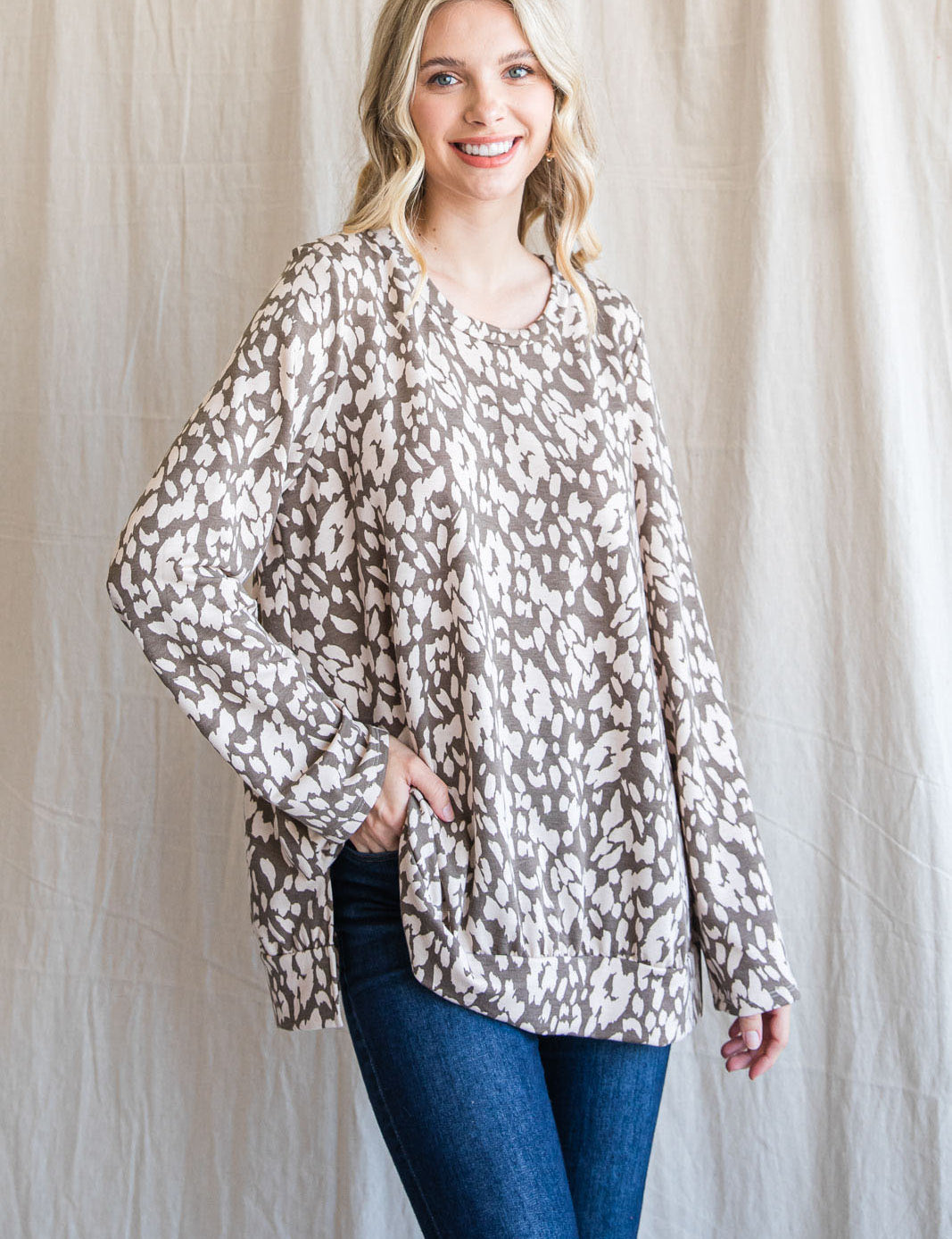 Free to Be Leopard Top - 2 Colors - LAST ONES FINAL SALE