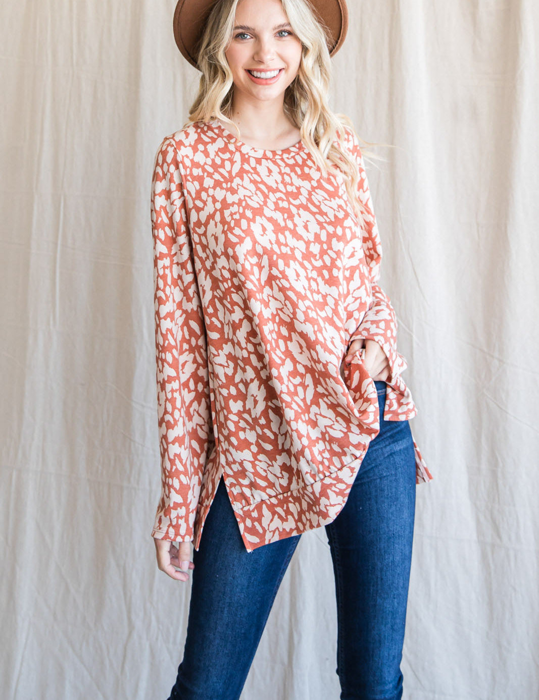 Free to Be Leopard Top - 2 Colors - LAST ONES FINAL SALE